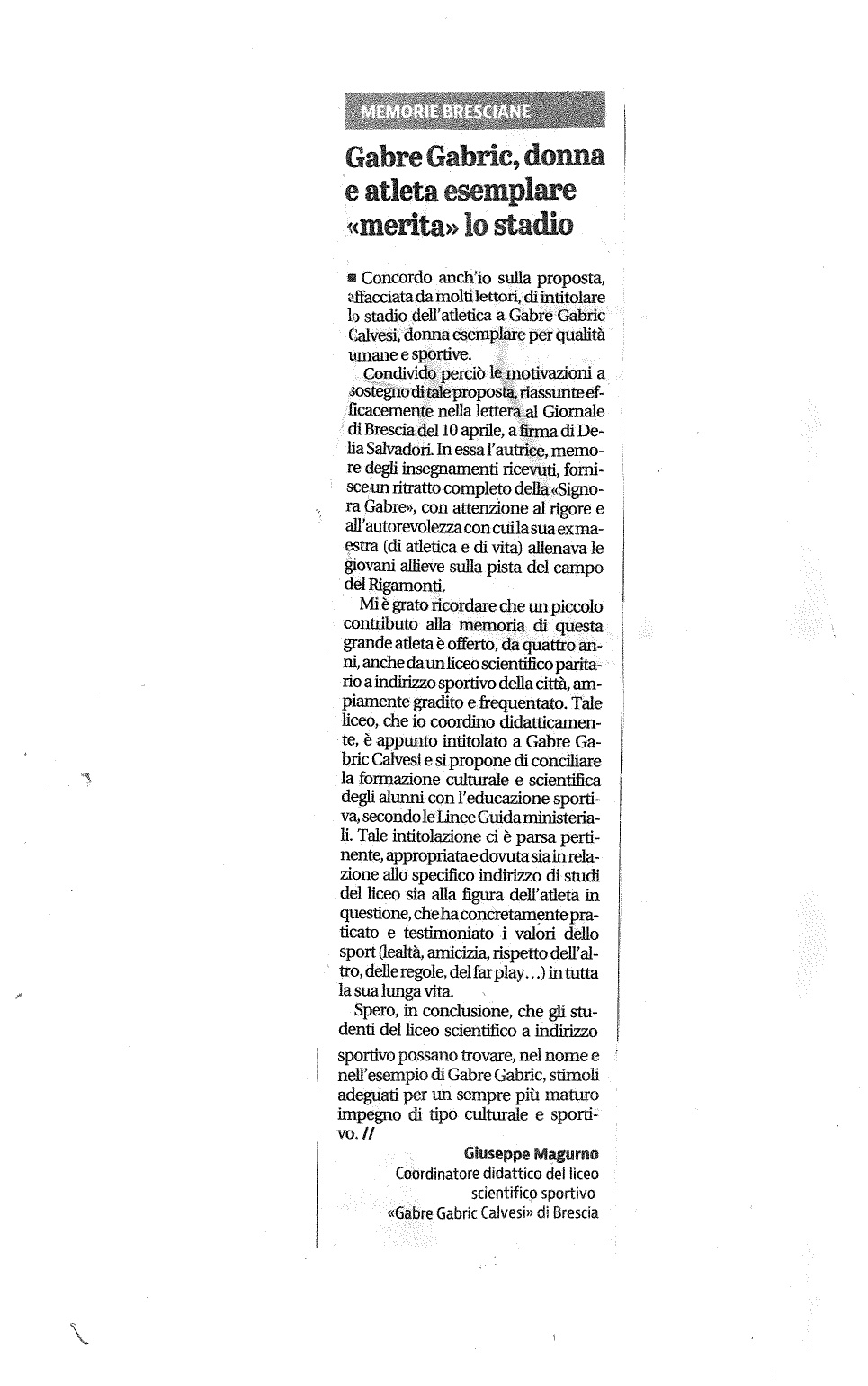 Giornale di Brescia – 13/04/2021